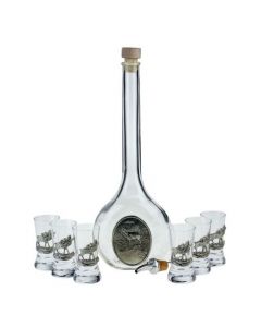 Bottle and shot glasses set